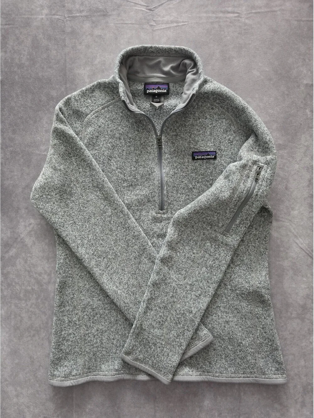 Patagonia Better Sweater 1/4 Zip Fleece Pullover Women's Medium Gray Jacket